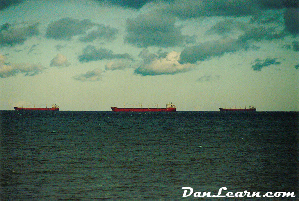 Ships on Lake Ontario