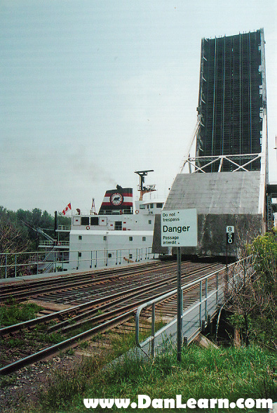 Raised lift bridge