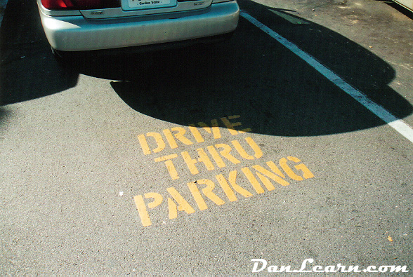 Drive thru parking