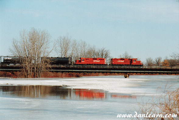 CP train crossing Welland River