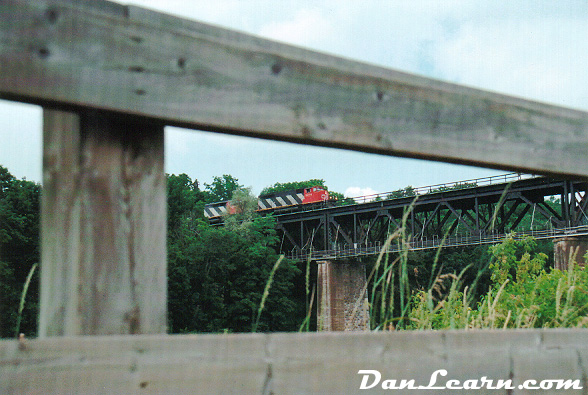 Train crossing Grand River