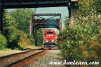 CP train crossing Welland River