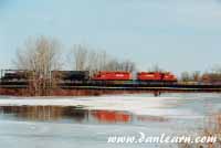 CP train crossing Welland River