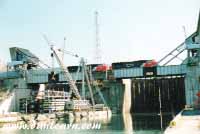 Train crossing Welland Canal