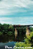 Train crossing Grand River in Paris