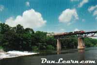 Train crossing Grand River at Paris