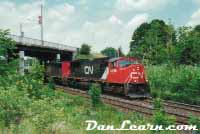 CN train in Brantford