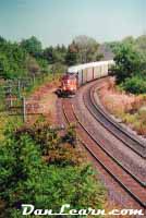 CN train rounding bend